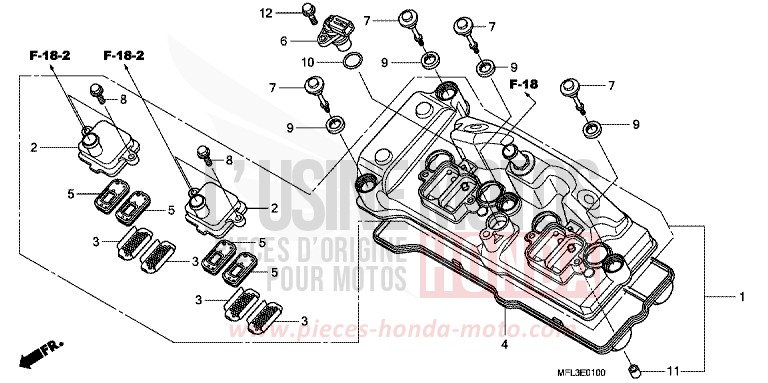 CYLINDER HEAD COVER for CBR1000RR Fireblade PEARL SUNBEAM WHITE (NHA66) from 2008